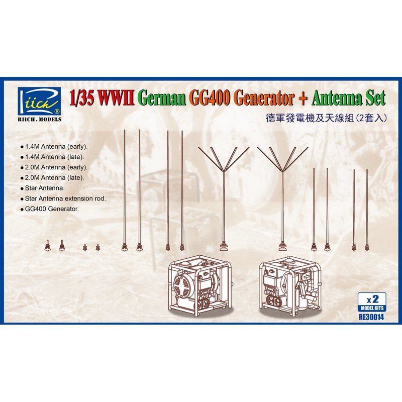 Model Kit Cangdao - Riich Models RE30014 1/35 GG400 Jeneratör