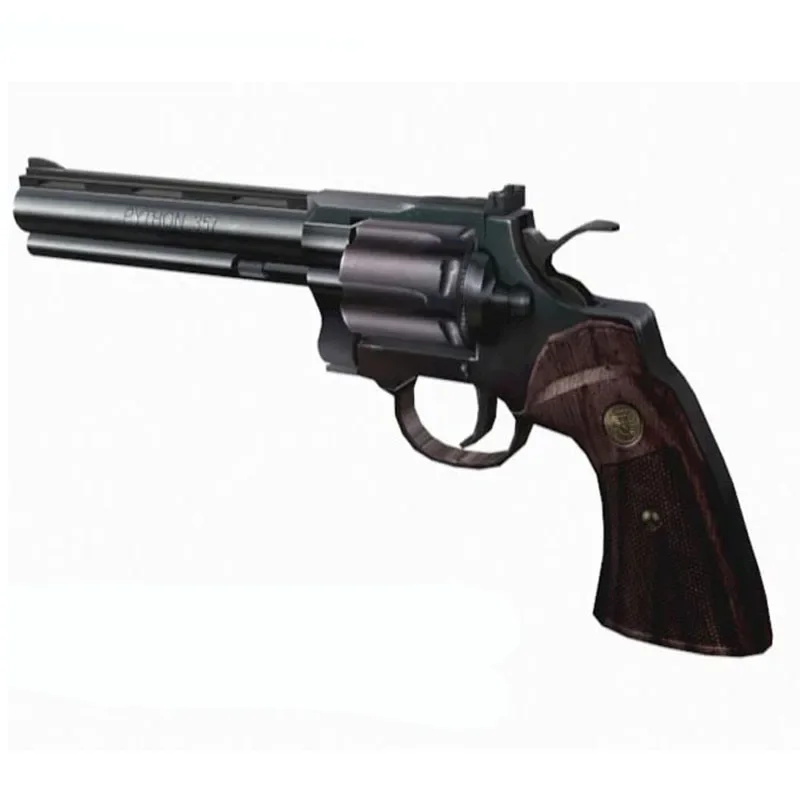 Model Kit Revolver - 1:1 Ölçekli Revolver Python Tabanca 3D