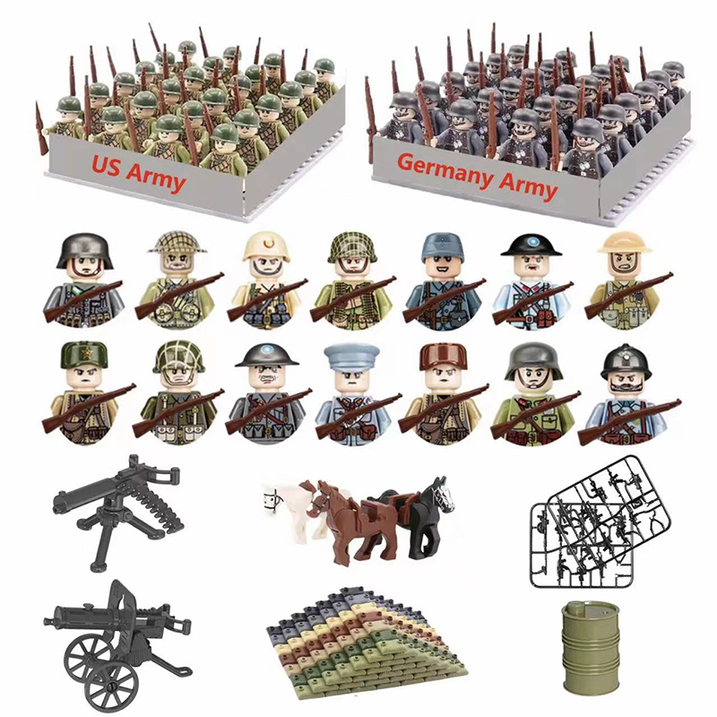 Model Kit Ww2 - 24 adet/toplu WW2 Askeri Karakter WW2