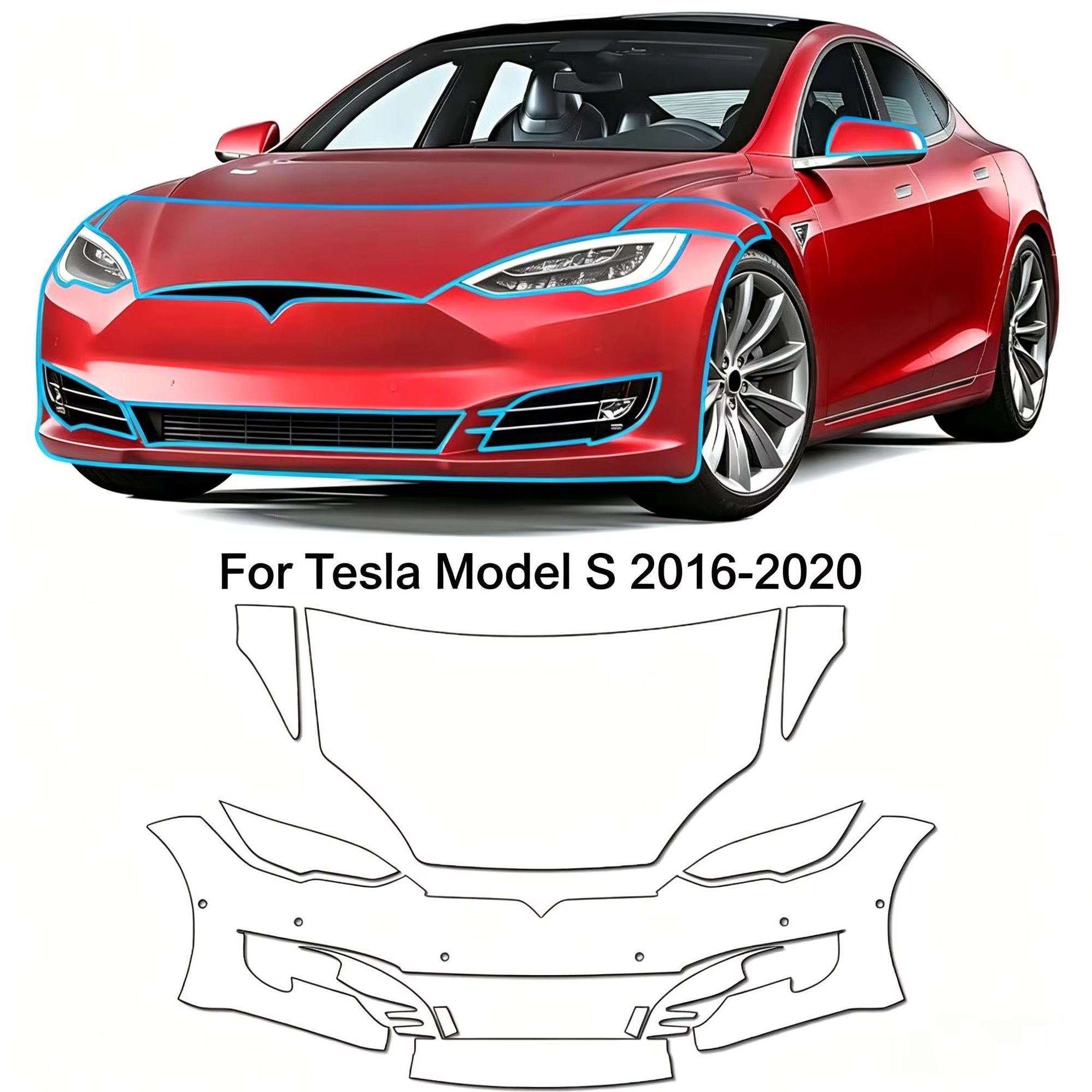 Tesla Model S 2016-2020 için 8 - Paint Model Kit incelemesi ve fiyatı