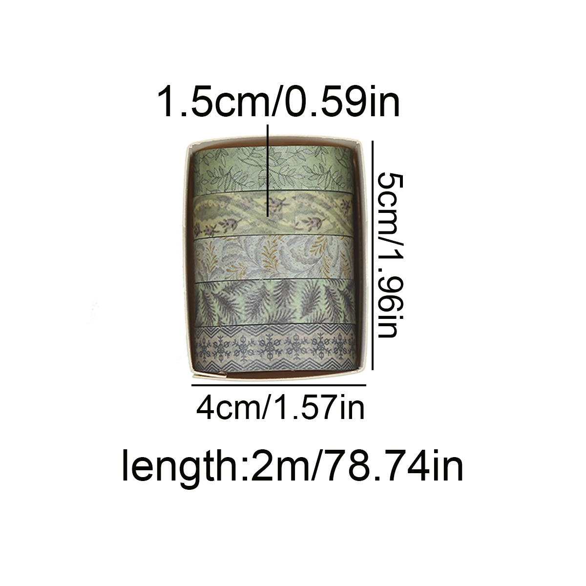 5 Rulo Renkli İnce Washi Bant  - Masking Tape Thin incelemesi ve fiyatı