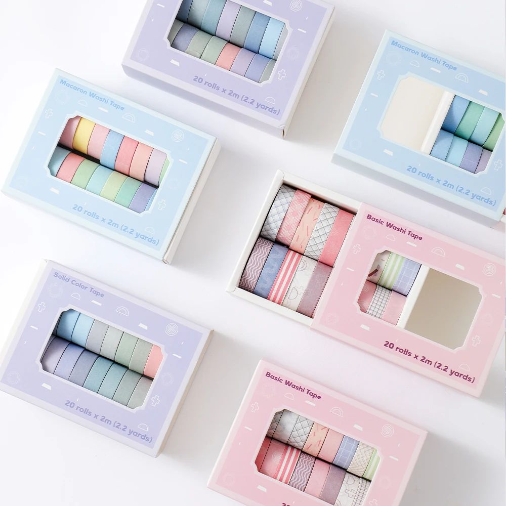 20 Rulo Renkli İnce Washi Bant - Masking Tape Thin incelemesi ve fiyatı